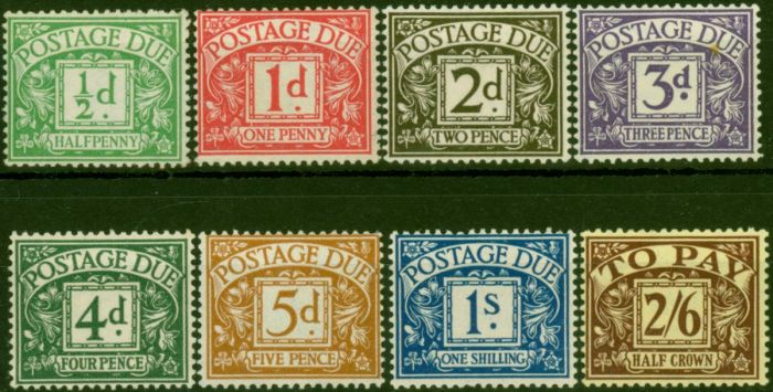 GB 1936-37 Postage Due Set of 8 SGD19-D26 Fine LMM . King George VI (1936-1952) Mint Stamps