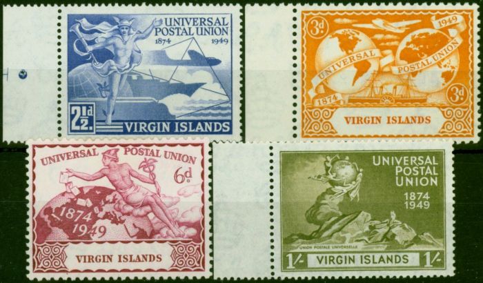 Virgin Islands 1949 UPU Set of 4 SG126-129 Fine LMM . King George VI (1936-1952) Mint Stamps
