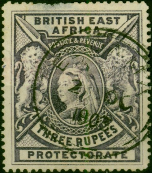 B.E.A KUT 1897 3R Deep Violet SG94 Good Used  Queen Victoria (1840-1901) Rare Stamps