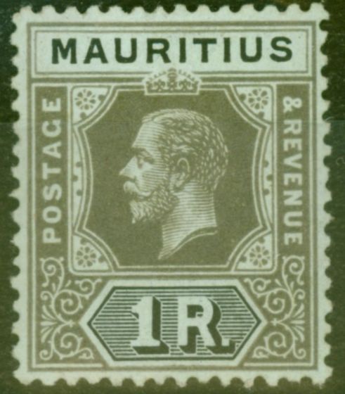 Valuable Postage Stamp from Mauritius 1917 1R Black & Blue-Green SG201 Fine Lightly Mtd Mint