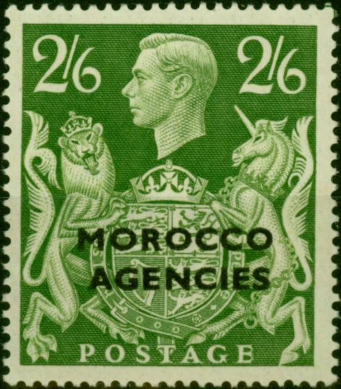 Morocco Agencies 1949 2s6d Yellow-Green SG92 V.F MNH  King George VI (1936-1952) Old Stamps