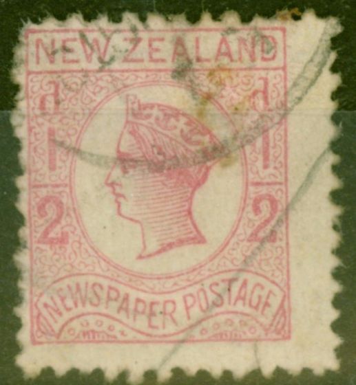 Collectible Postage Stamp from New Zealand 1873 1/2d Pale Dull Rose SG147 No Wmk P.12.5 Good Used