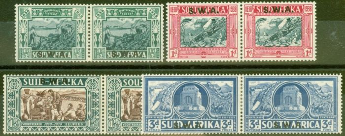 Rare Postage Stamp from S.W.A 1938 Voortrekker set of 4 SG105-108 Fine Mtd Mint