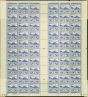 Rare Postage Stamp from Jersey 1944 2 1/2d Blue SG7a On Newsprint Plate 9 Fine MNH Complete Sheet of 60