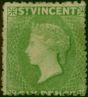 St Vincent 1880 6d Bright Green SG30 Fine Unused. Queen Victoria (1840-1901) Mint Stamps