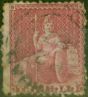 Rare Postage Stamp from Trinidad 1861 Rose SG53 Good Used