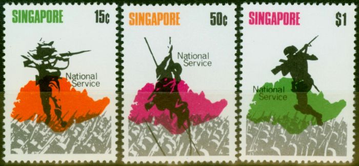 Old Postage Stamp Singapore 1970 National Day Set of 3 SG136-138 V.F MNH