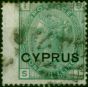 Cyprus 1880 1s Green SG6 Fine Used Wing Margin  Queen Victoria (1840-1901) Old Stamps
