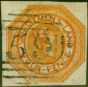 Valuable Postage Stamp Tasmania 1853 4d Bright Red-Orange SG5 1st State V.F Used Example