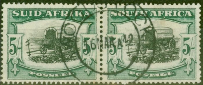 Valuable Postage Stamp from South Africa 1933 5s Black & Green SG64 Fine Used