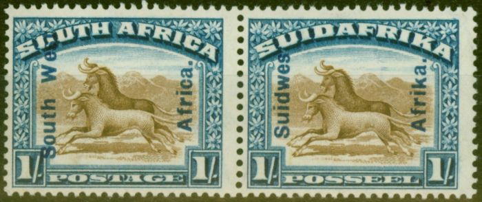 Collectible Postage Stamp from South West Africa 1927 1s Brown & Blue SG51 Fine & Fresh Very Lightly Mtd Mint