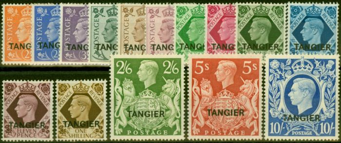 Collectible Postage Stamp Tangier 1949 Set of 15 SG261-275 Fine & Fresh VLMM