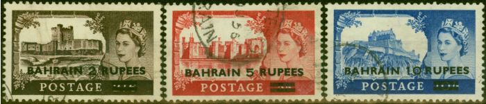 Old Postage Stamp Bahrain 1955 Set of 3 SG94-96 Fine Used