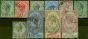 Old Postage Stamp from Gibraltar 1912-19 Set of 10 to 8s SG76-84 Fine Used