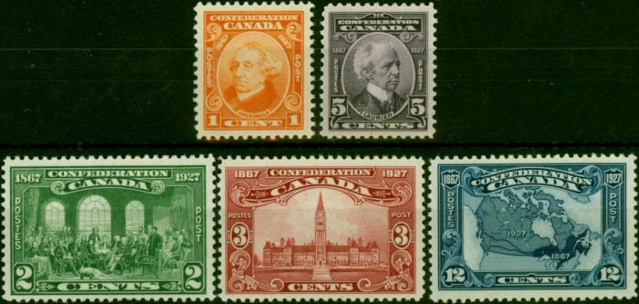 Canada 1927 Set of 5 SG266-270 V.F MNH . King George V (1910-1936) Mint Stamps