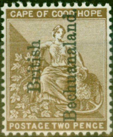 Valuable Postage Stamp from Bechuanaland 1891 2d Bistre SG32 Fine & Fresh Lightly Mtd Mint