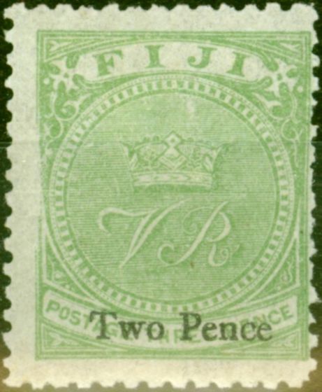 Valuable Postage Stamp from Fiji 1879 2d Yellow-Green SG37 Fine Mtd Mint
