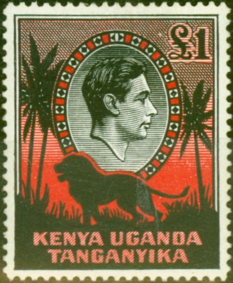 Collectible Postage Stamp from K.U.T 1941 £1 Black & Red SG150a Fine Mtd Mint