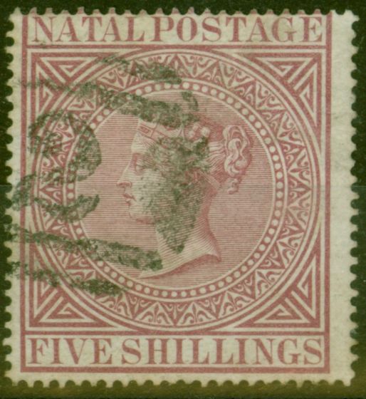 Valuable Postage Stamp from Natal 1874 5s Maroon SG71a P.15.5 x 15 Fine Used