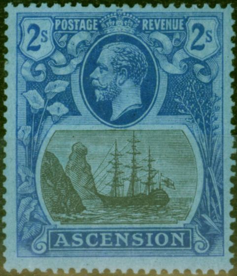 Collectible Postage Stamp from Ascension 1924 2s Grey-Black & Blue-Blue SG19 V.F MNH
