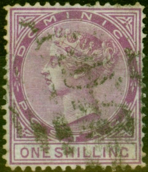 Collectible Postage Stamp from Dominica 1877 1s Magenta SG9 Good Used