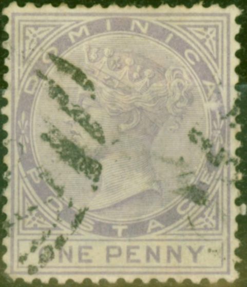 Old Postage Stamp from Dominica 1886 1d Lilac SG14 Good Used