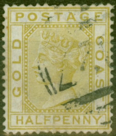 Valuable Postage Stamp from Gold Coast 1897 1/2d Olive-Yellow SG4 Fine Used