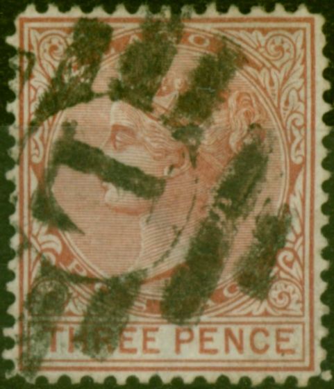 Old Postage Stamp from Lagos 1876 3d Chestnut SG13 Good Used
