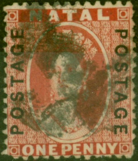 Valuable Postage Stamp Natal 1870 1d Bright Red SG60 Fine Used Stamp