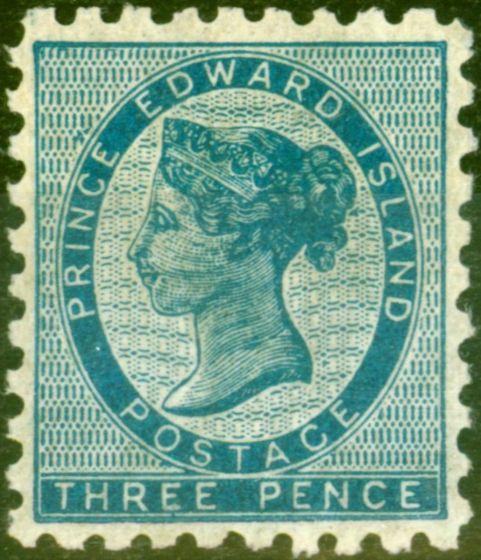 Collectible Postage Stamp from Prince Edward Island 1861 3d Blue SG3 P. 9 V.F & Fresh LMM Perfectly Centered