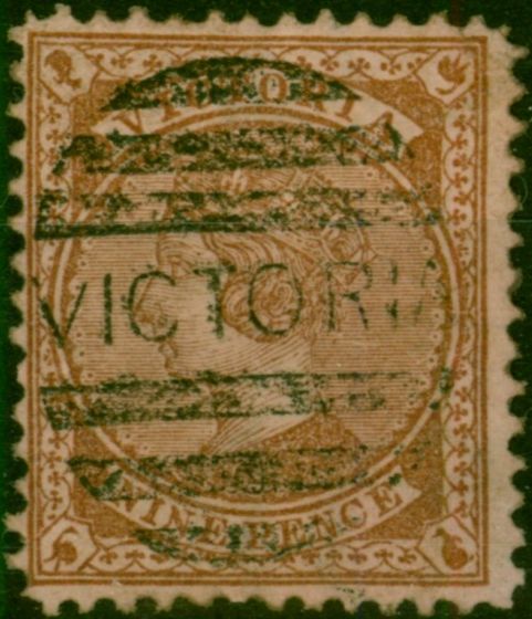 Victoria 1873 9d Pale Brown-Pink SG172 P.13 Good Used . Queen Victoria (1840-1901) Used Stamps