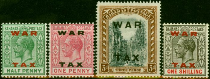 Rare Postage Stamp Bahamas 1919 War Tax Set of 4 SG102-105 Fine & Fresh LMM