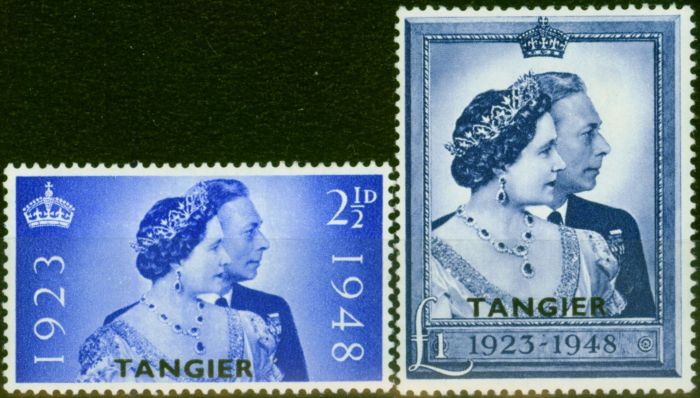 Tangier 1948 RSW Set of 2 SG255-256 V.F MNH King George VI (1936-1952) Old Royal Silver Wedding Stamp Sets