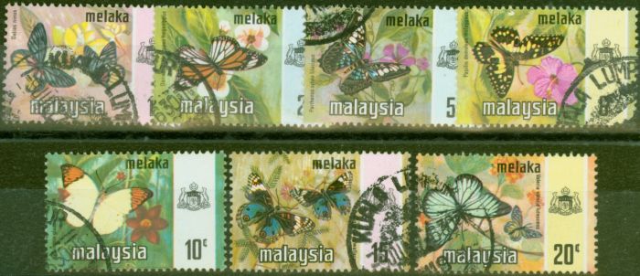 Collectible Postage Stamp from Malacca 1971 Butterflies Set of 7 SG70-76 Fine Used