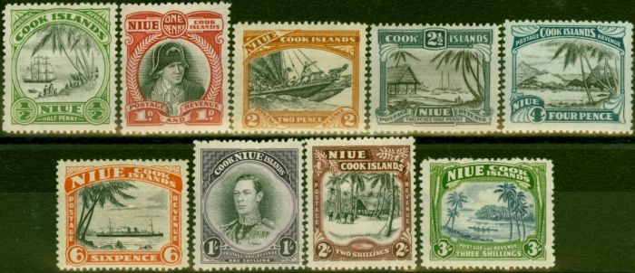 Valuable Postage Stamp Niue 1944-46 Set of 9 SG89-97 Fine LMM