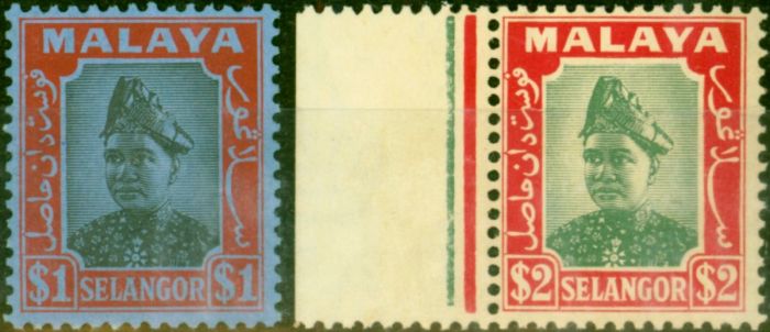 Selangor 1941 Set of 2 SG86-87 Fine MNH