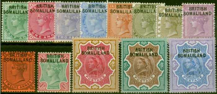 Collectible Postage Stamp Somaliland 1903 Set of 13 SG1-13 Fine MM