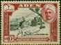 Collectible Postage Stamp from Aden Hadhramaut 1955 10s Black & Lake SG40 Good MNH