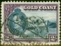 Valuable Postage Stamp from Gold Coast 1938 2s Blue & Violet SG130 P.12 Fine Used