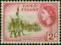 Old Postage Stamp Gold Coast 1954 2s Brown-Olive & Carmine SG162 Fine LMM