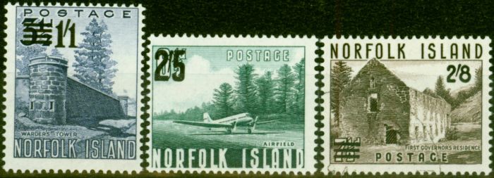 Old Postage Stamp from Norfolk Island 1960 Set of 3 SG37-39 Very Fine MNH
