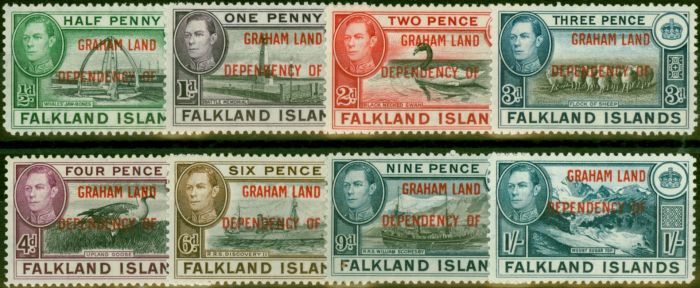 Collectible Postage Stamp Graham Land 1944 Set of 8 SGA1-A8 Fine MNH