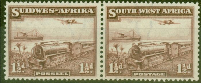 Collectible Postage Stamp from South West Africa 1937 1 1/2d Purple-Brown SG96 V.F MNH