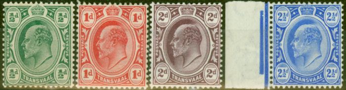 Collectible Postage Stamp from Transvaal 1905-09 set of 4 SG273-276 V.F MNH