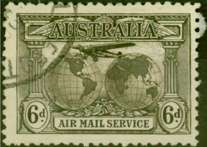 Collectible Postage Stamp from Australia 1931 6d Sepia SG139 Fine Used