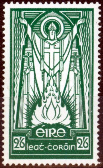 Valuable Postage Stamp from Ireland 1943 2s6d Emerald-Green SG123 Very Fine MNH