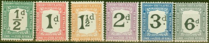 Collectible Postage Stamp from South Africa 1922-26 P.Due set of 6 SGD11-D16 Fine Mtd Mint