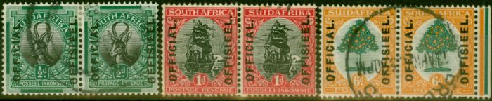 Collectible Postage Stamp South Africa 1926 Set of 3 SG02-04 Fine Used