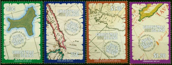 Valuable Postage Stamp Christmas Island 1991 Maps Set of 4 SG326-329 V.F MNH