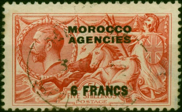 Morocco Agencies 1936 6f on 5s Rose-Red SG201 Fine Used . King George V (1910-1936) Used Stamps